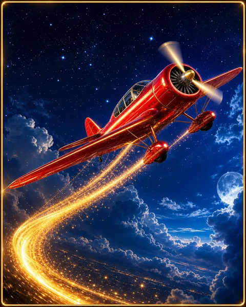 Cartão do jogo Aviator com um avião vermelho e uma curva de multiplicador