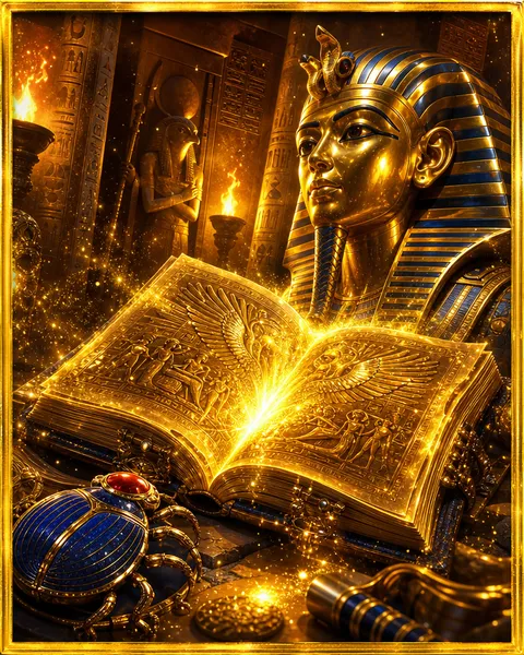 Cartão do jogo Book of Dead com um livro antigo e símbolos egípcios